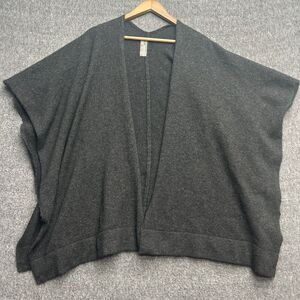 Merino‎ Mink New Zealand Shawl Wrap Sweater Women One Size Gray